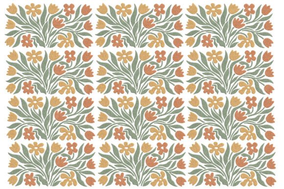 Abstract Organic Floral Embroidery
