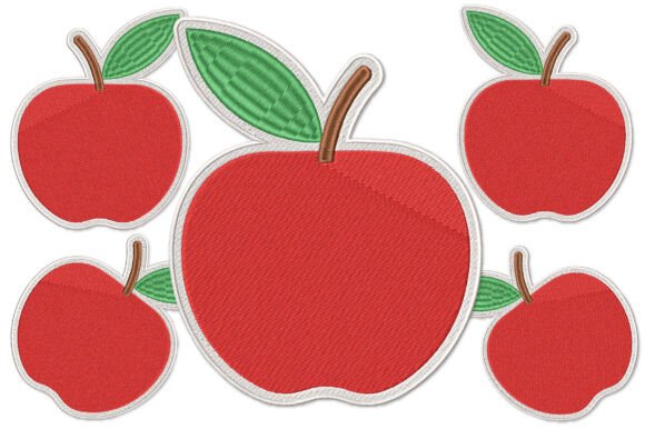 Apple Bunch Patches Embroidery Design