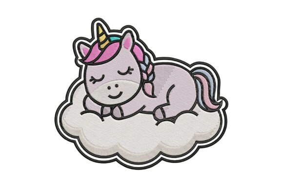 Baby Unicorn Embroidery Design