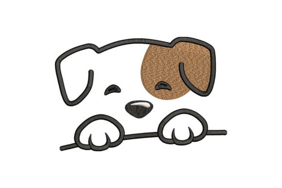 Cute Sleeping Puppy Embroidery Design