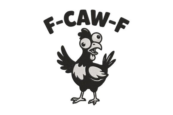 F-CAW-F Chicken Embroidery Design