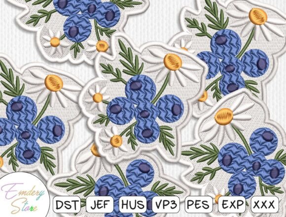 Floral and Fruit Patches Embroidery File