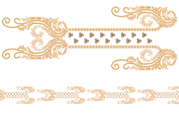 Indian Floral Embroidery Borders