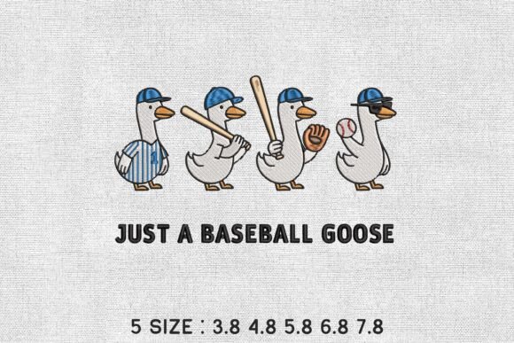 Just a Baseball Goose Embroidery