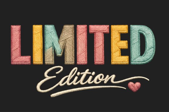 Limited Edition Embroidery Typography
