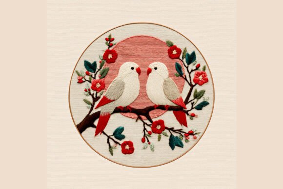 Love Birds Hand Embroidery 21