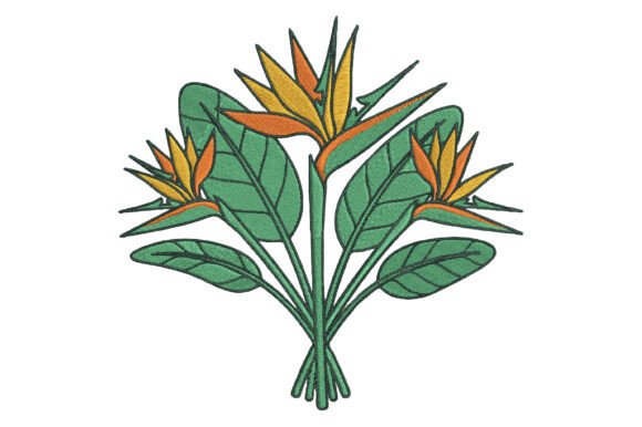 Paradise Flower Embroidery Design