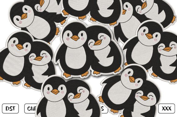 Penguin Patch Embroidery Design