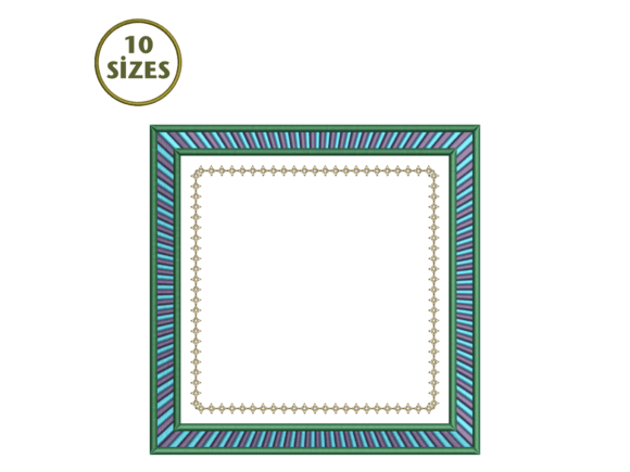 Striped Square Placemat Embroidery